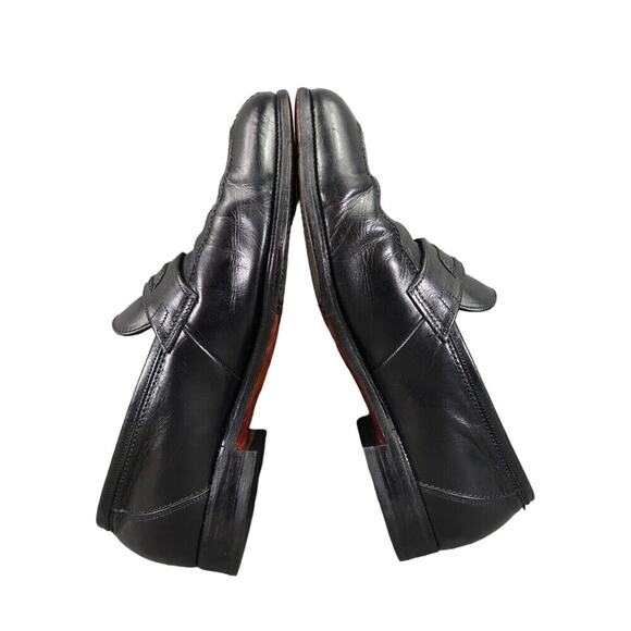Florsheim Shoes Mens 9 Loafers Slip On Classic Leather Retro Dress Formal Black - Picture 7 of 16